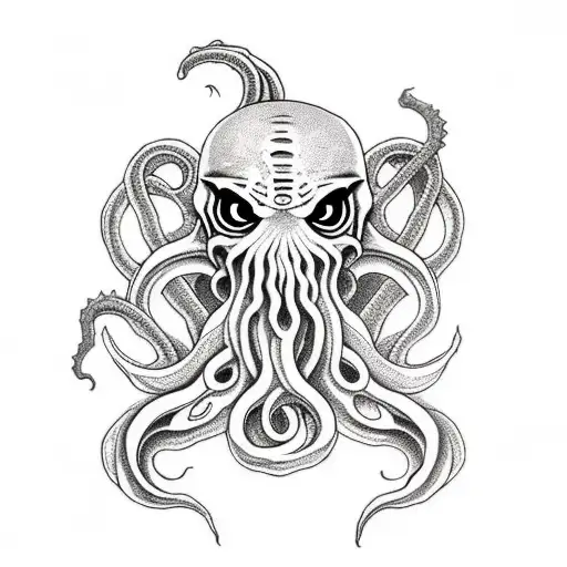 Cthulhu from H.P. Lovecraft tattoo design idea