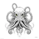 Cthulhu from H.P. Lovecraft tattoo design idea