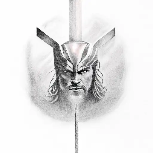 Thor, Thor Hammer, Lightning,  tattoo design idea