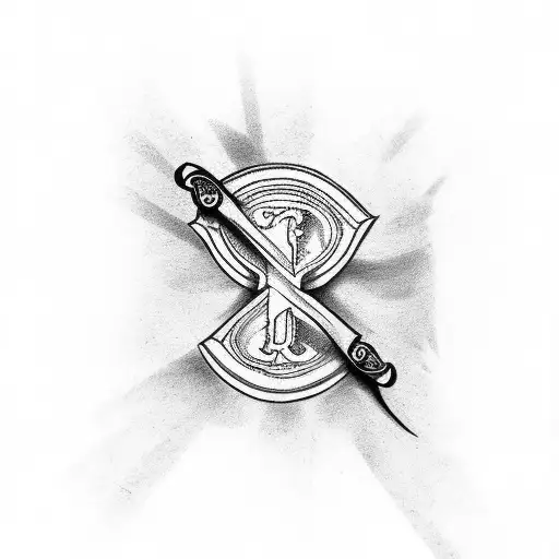 old paper scroll with a bible verse on it with a cross in the corner of the scroll tattoo design idea