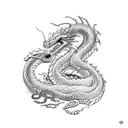 Dragon and snake tattoo design idea