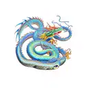 Dragon and snake tattoo design idea