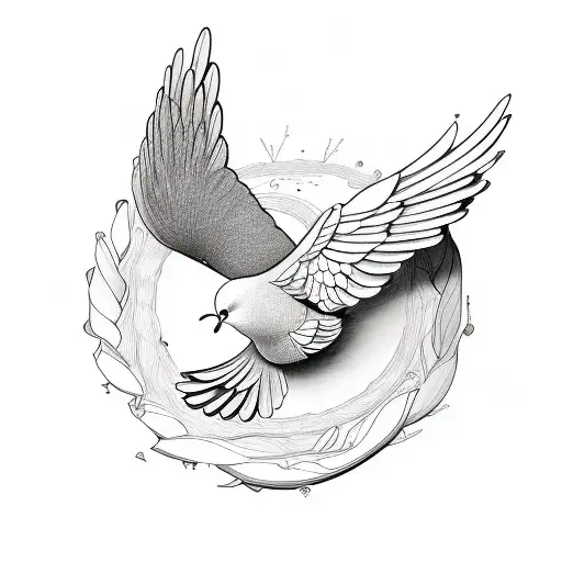 semi colon and dove with smith 2018 tattoo design idea