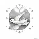 semi colon and dove with smith 2018 tattoo design idea