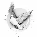 semi colon and dove with smith 2018 tattoo design idea