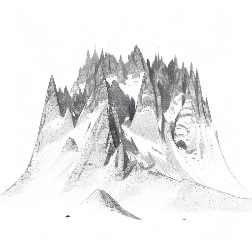 Mountain Scene tattoo design idea