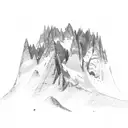 Mountain Scene tattoo design idea