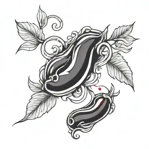 kidney bean tattoo design idea