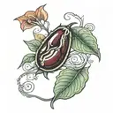 kidney bean tattoo design idea