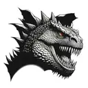 realistic high quality no flaws Godzilla tattoo design  tattoo design idea