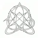Abstract interpretation of Elden Ring symbol with subtle nods to Starscourge Radahn tattoo design idea