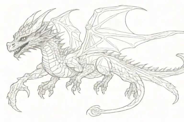 smaug the dragon tattoo design idea