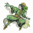 clover dancer tattoo design idea