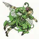 clover dancer tattoo design idea