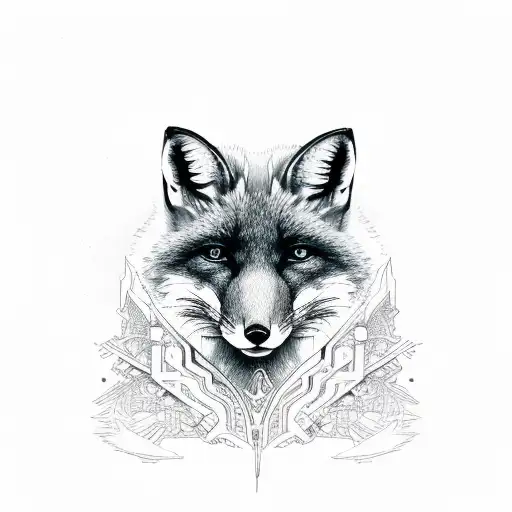 Fox tattoo design idea