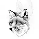 Fox tattoo design idea