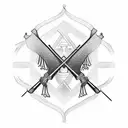 Guitar strings transforming into martial arts belts tattoo design idea