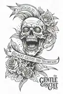 Skin slash with text Do not go gentle into that good night. Rage Rage against the dying of the light tattoo design idea