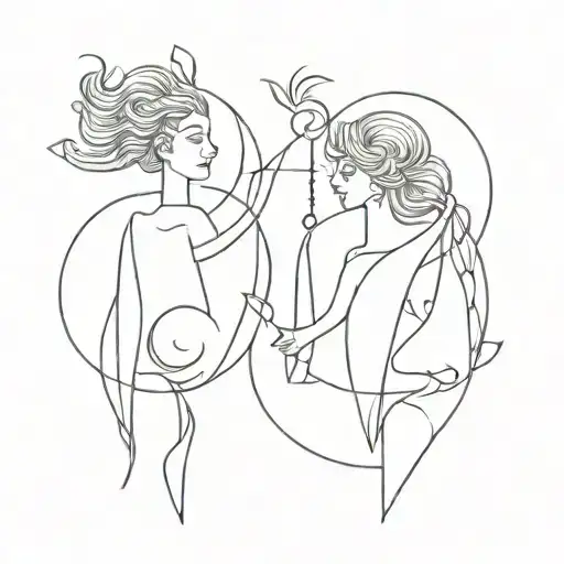 gemini and libra combination tattoo tattoo design idea