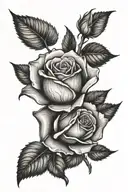 dead wilted rose simple tattoo design idea