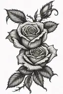 dead wilted rose simple tattoo design idea