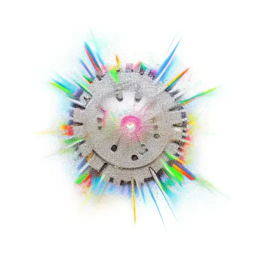 spanner explosion tattoo design idea