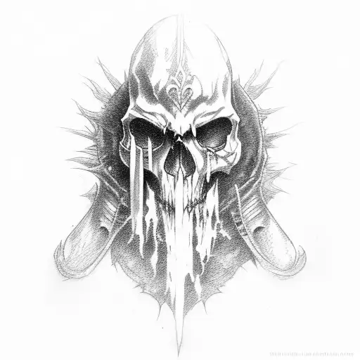 World of warcraft, horde, undead, skull, evil tattoo design idea