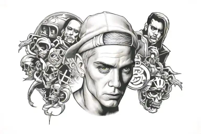 Eminem the slim shady LP  tattoo design idea