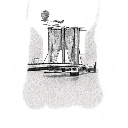 Starting at the upper arm or shoulder area, the tattoo can begin with the iconic Verrazano Bridge in New York City. The  tattoo design idea