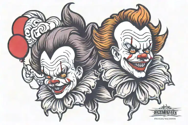 pennywise logo incorporated into the design tattoo design idea