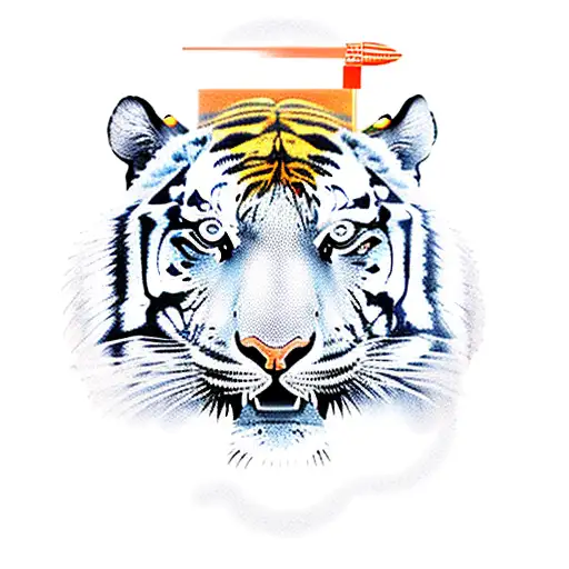 Tiger, military helicopter tattoo design idea
