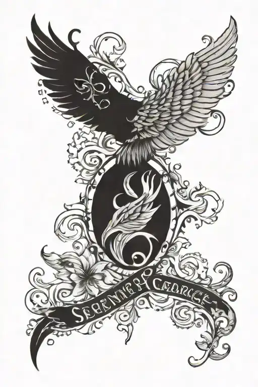 serenity prayer written tattoo design idea