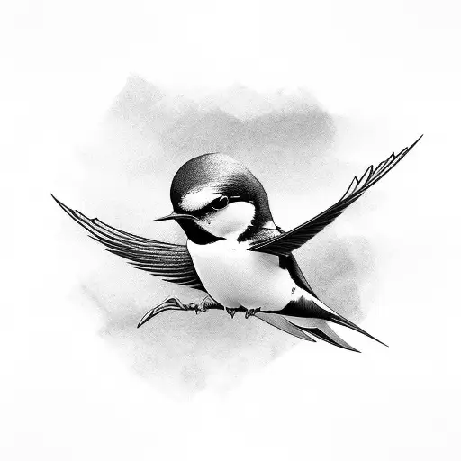 Swallow Bird tattoo design idea