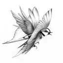 Swallow Bird tattoo design idea