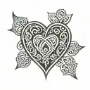 Celtic heart shape tattoo design idea