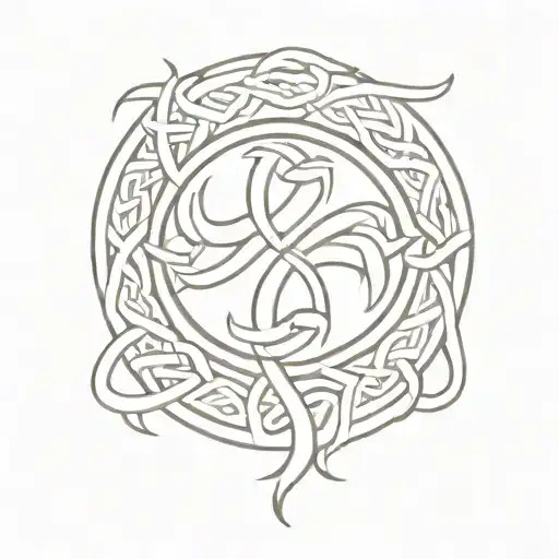 scotland viking celtic tattoo design idea