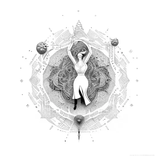 May you dance to the beat of eternity tattoo design idea