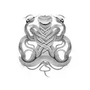 serpiente y marihuana  tattoo design idea