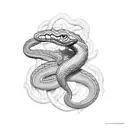 serpiente y marihuana  tattoo design idea