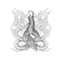 serpiente y marihuana  tattoo design idea