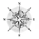 compass and anchor for inner bicep tattoo design idea