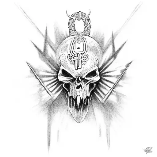 shango god of death and destruction tattoo design idea