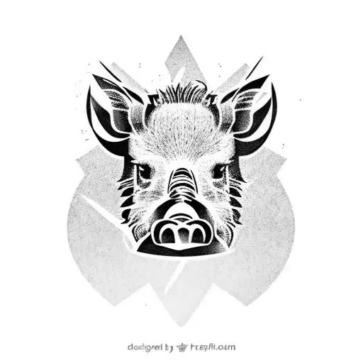 boar tattoo design idea