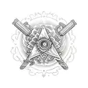 LSD molecule transforming into a psychedelic mushroom tattoo design idea