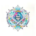cubo de metatron tattoo design idea