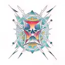cubo de metatron tattoo design idea