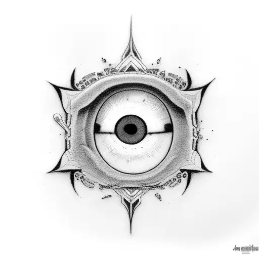 itachis face in the eye of sasuke tattoo design idea