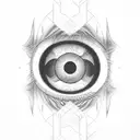 itachi face in the eye of sasuke tattoo design idea