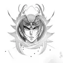 itachi face in the eye of sasuke tattoo design idea