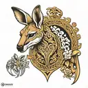 kangaroo tattoo design idea